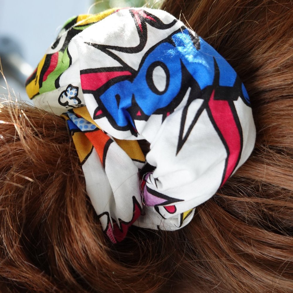 D&G Graffiti Multicolor Fabric Scrunchie (Jumbo) NEW!!!
